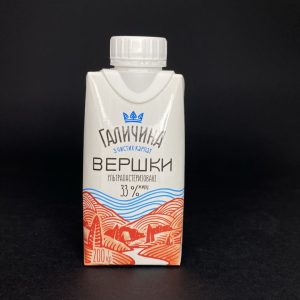Вершки «Галичина» ультрапастеризовані 33% 0,2 л